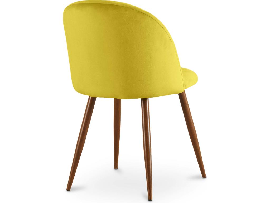Fauteuil jaune - Revêtement en velours