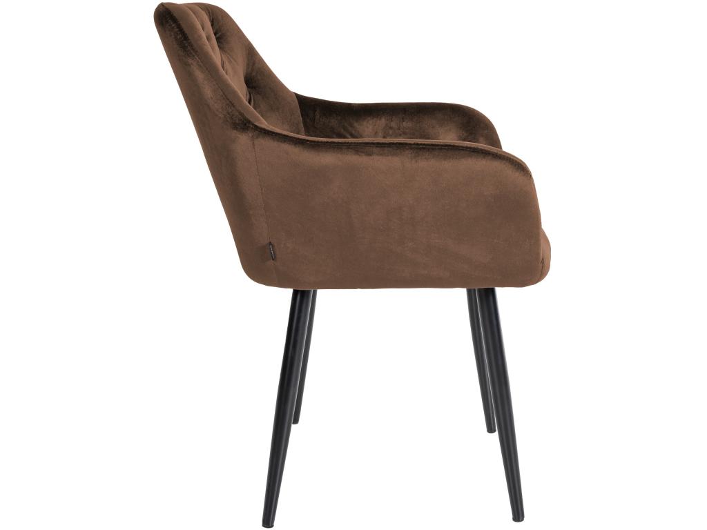 Fauteuil marron - Revêtement en velours