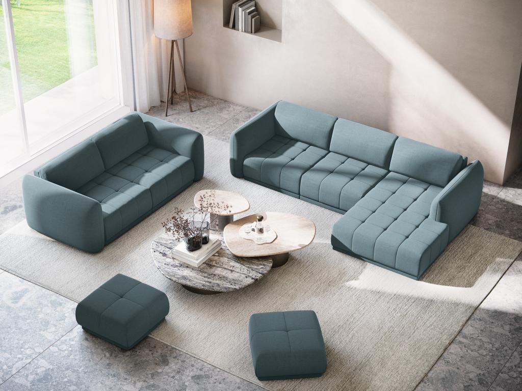 Canapé 4 places marron - Revêtement en velours