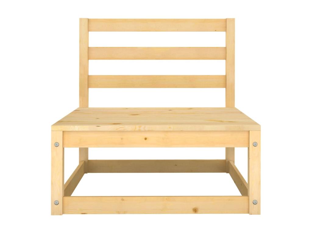 Ensemble de patio extérieur (7 pièces) - Gris anthracite, bois de pin, avec coussins