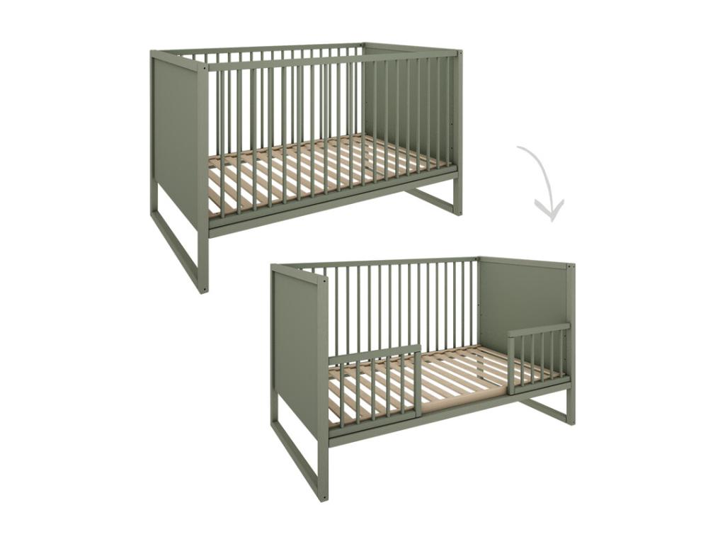 Lit beige-vert - 70 x 140