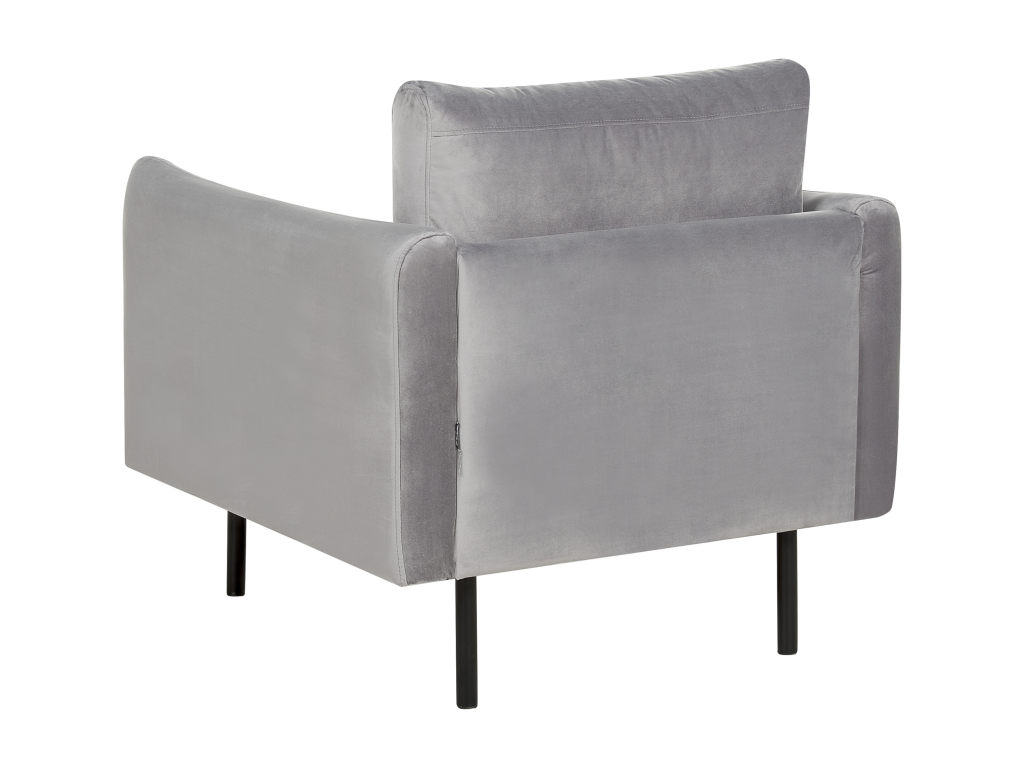 Fauteuil gris clair - Revêtement en velours