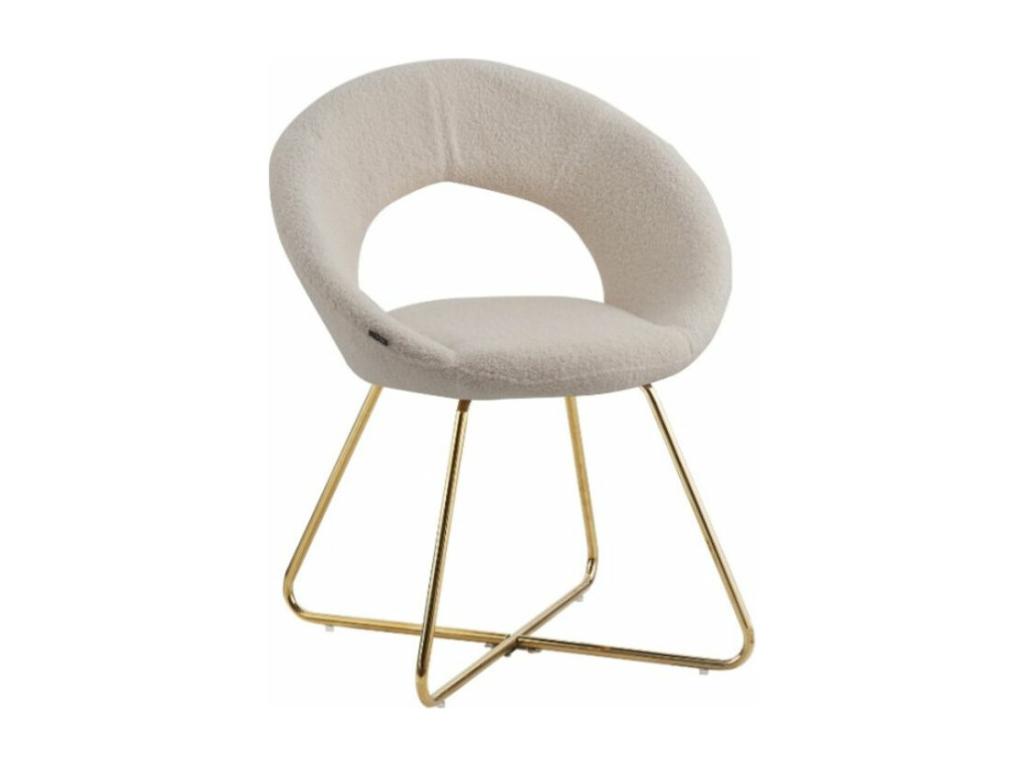 Ensemble de 4 chaises - Beige, Acier