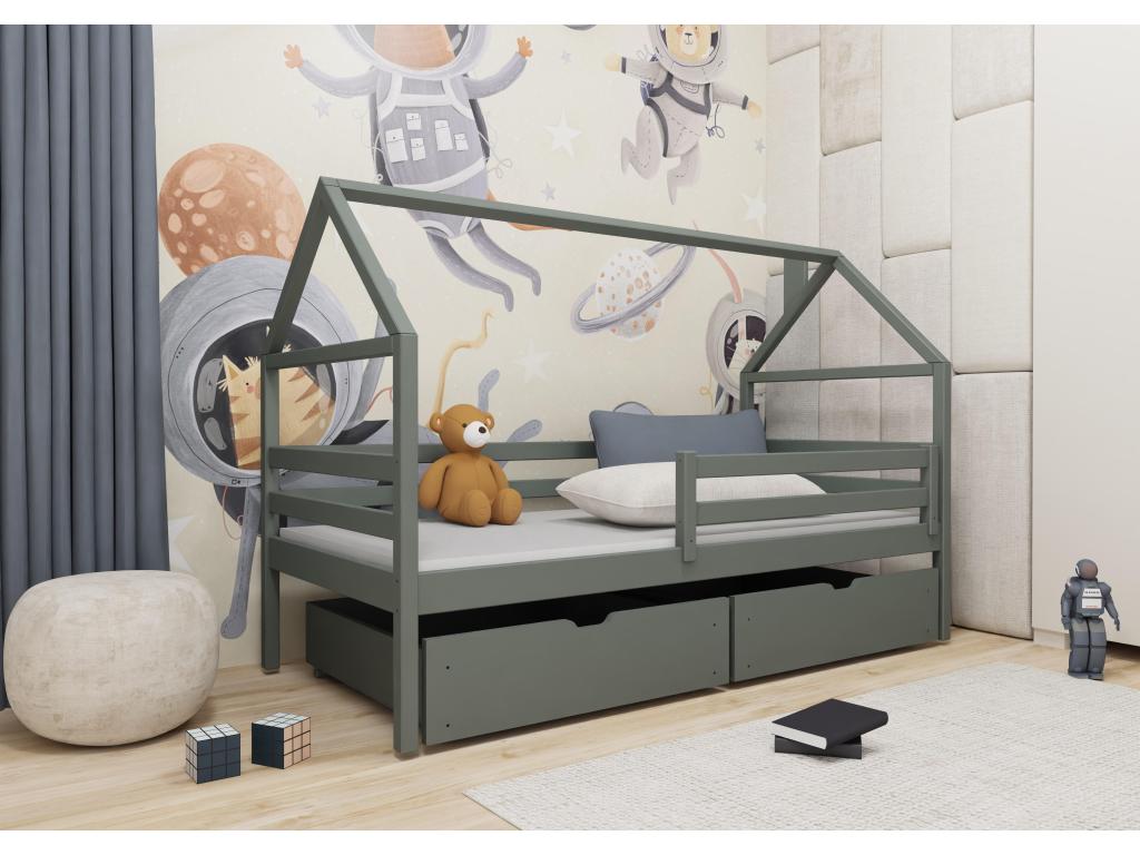 Lit gris clair - 90 x 190 cm