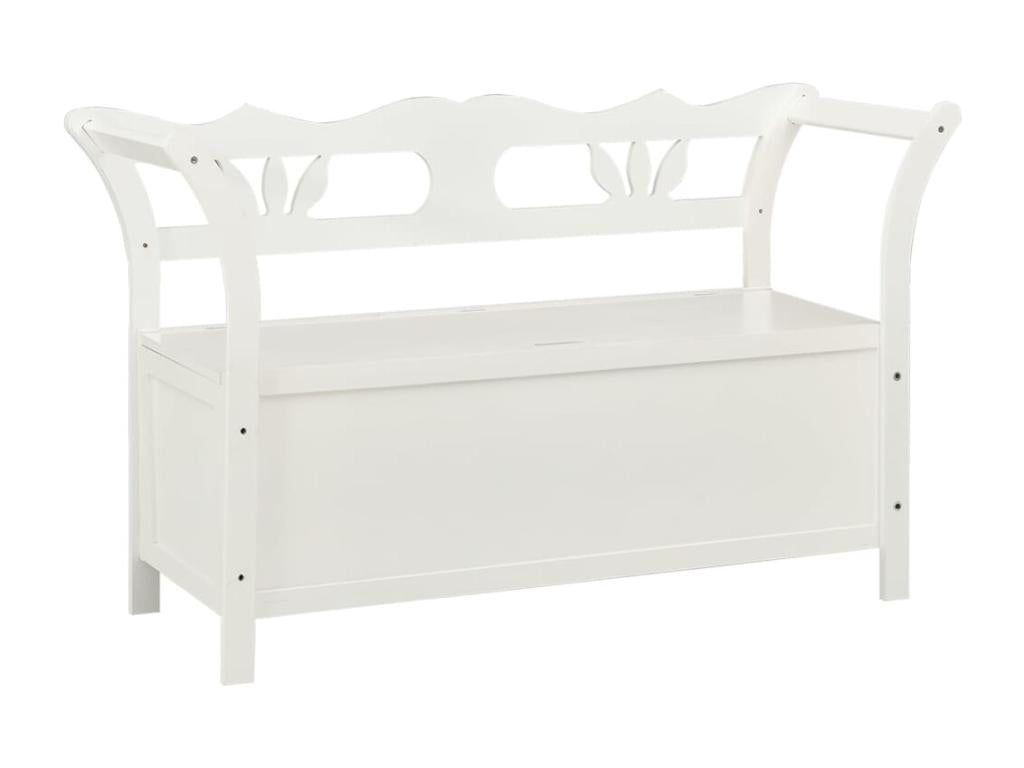 Banc blanc - Bois de sapin, 107 x 45 x 75,5 cm