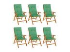 Ensemble de 6 chaises marron avec coussins