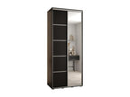 Armoire à portes coulissantes Argente noire - 235,2 x 100 x 45