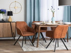 Ensemble de 2 chaises de salle à manger - Marron