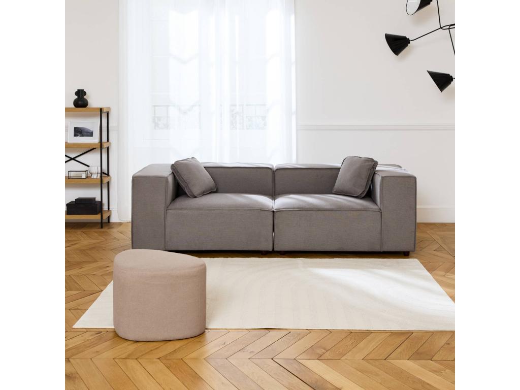 Canapé 2 places gris clair