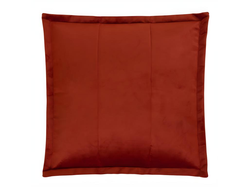 Pouf en terre cuite - Revêtement en velours