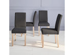 Ensemble de 4 chaises - Gris anthracite