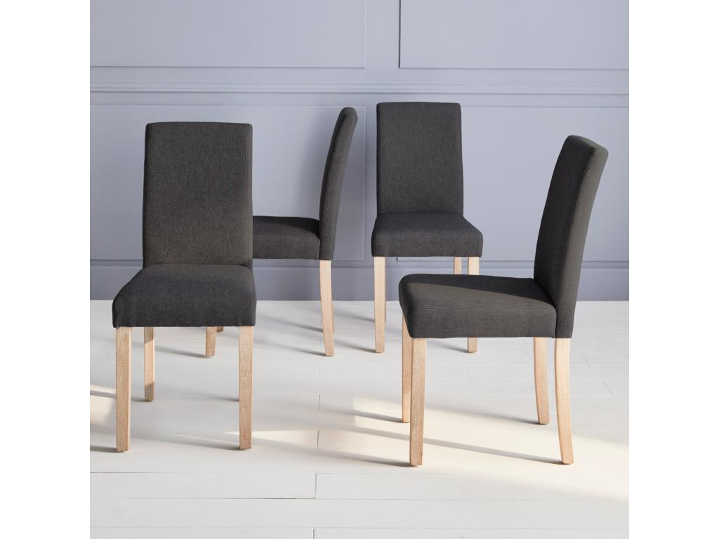 Ensemble de 4 chaises - Gris anthracite