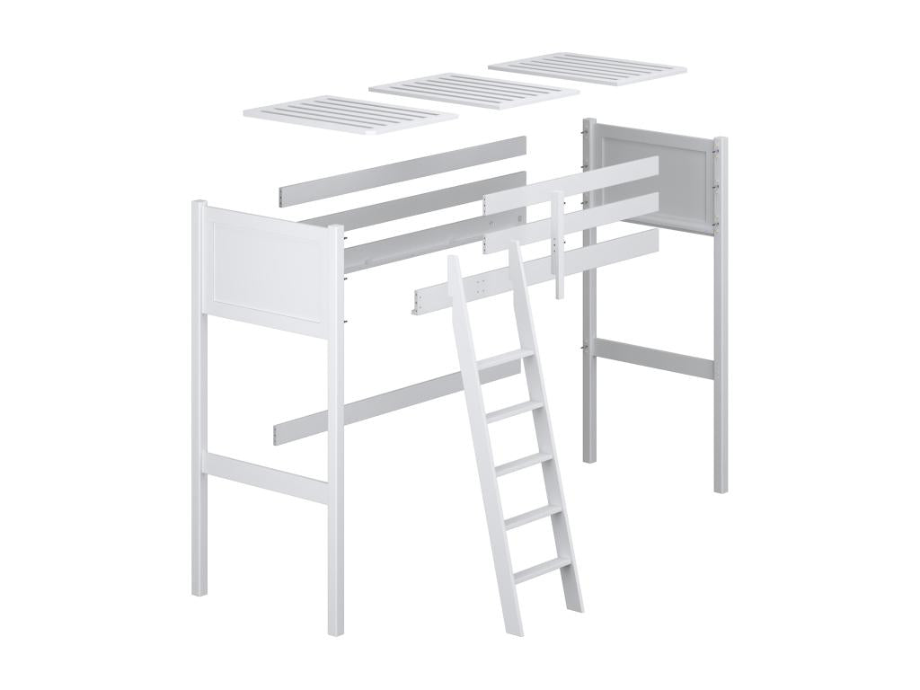 Lit mezzanine marron et noir