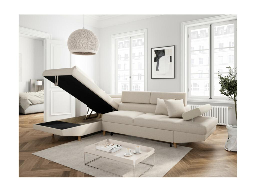 Canapé d'angle beige