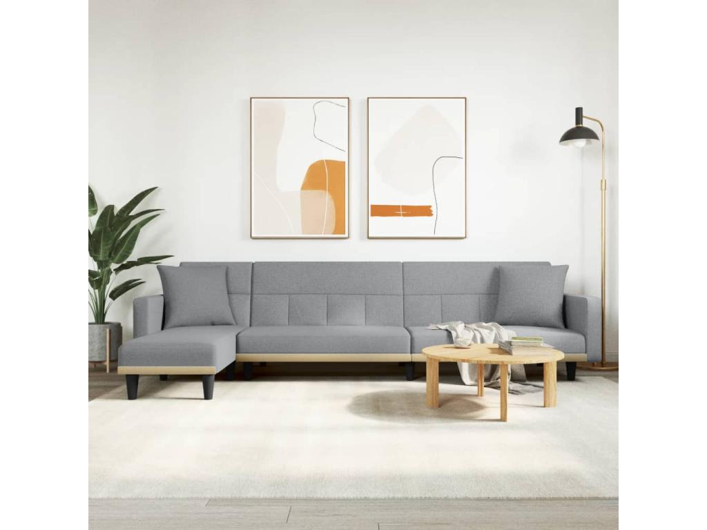 Canapé-lit gris - 275 x 140 x 70 cm