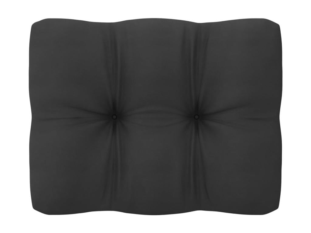 Ensemble de patio extérieur (9 pièces) - Blanc, bois de pin, avec coussins