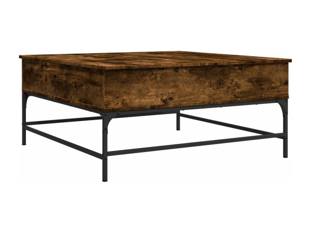 Table basse marron - Métal, 95 x 95 x 45 cm