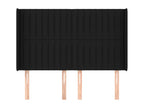 Tête de lit noire - 16 x 118/128 cm