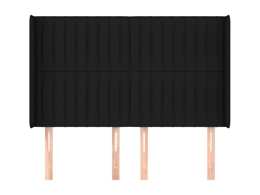 Tête de lit noire - 16 x 118/128 cm