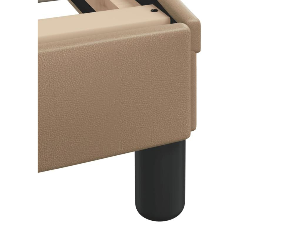 Cadre de lit marron - Simili cuir, 200 x 200 cm