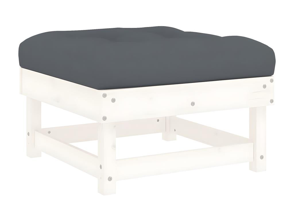 Ensemble de patio extérieur (8 pièces) - Blanc, avec coussins