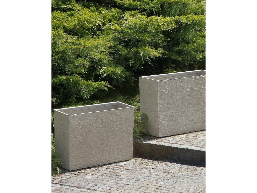 Pot de fleurs beige - 25 x 60 x 45 cm