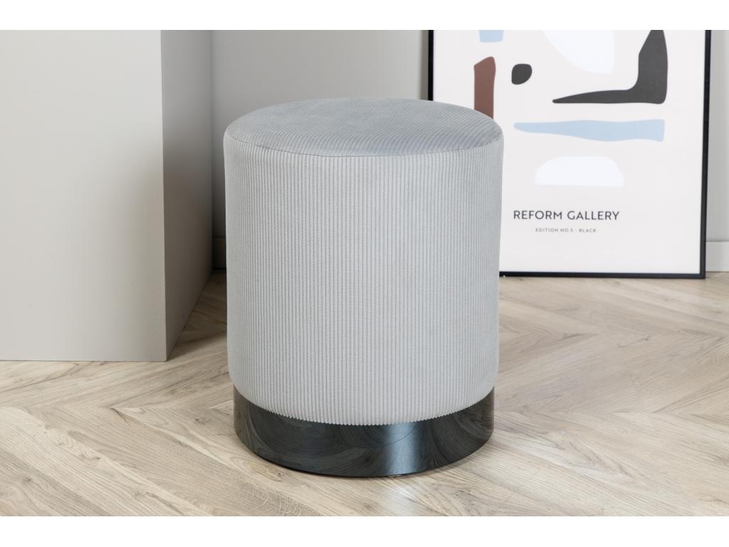 Pouf gris - 35 x 35 x 43