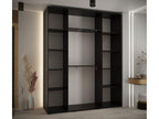 Armoire à portes coulissantes Argente Natural Light Black - 235,2 x 200 x 45