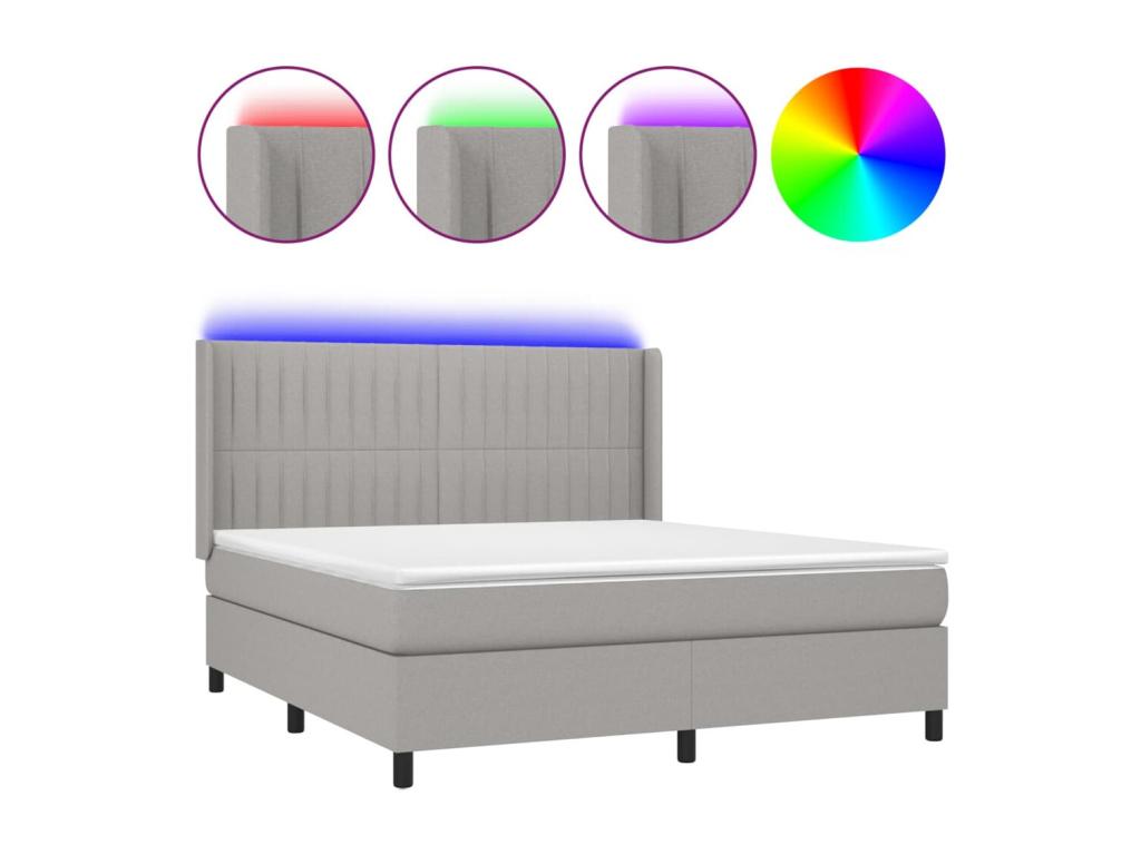 Matelas gris clair - LED, 160 x 200 cm