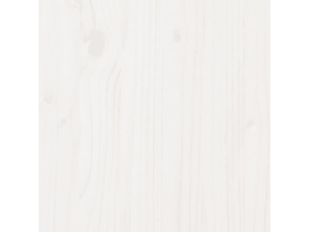 Ensemble de patio extérieur (4 pièces) - Blanc, bois de pin, avec coussins