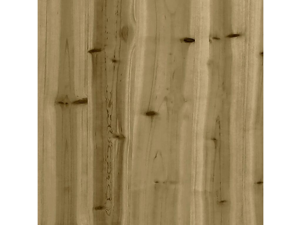 Ensemble de patio extérieur (7 pièces) - Brun, bois de pin, avec coussins