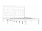 Cadre de lit blanc - Bois de pin, 120 x 200 cm