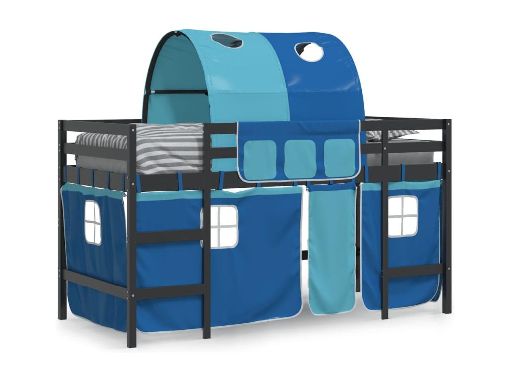 Lit mezzanine bleu - 90 x 190 cm