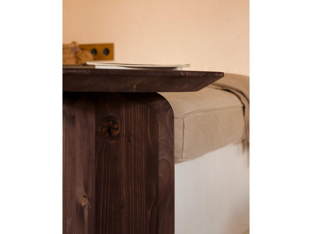 Table d'appoint marron - Bois de sapin, 50 x 45 cm