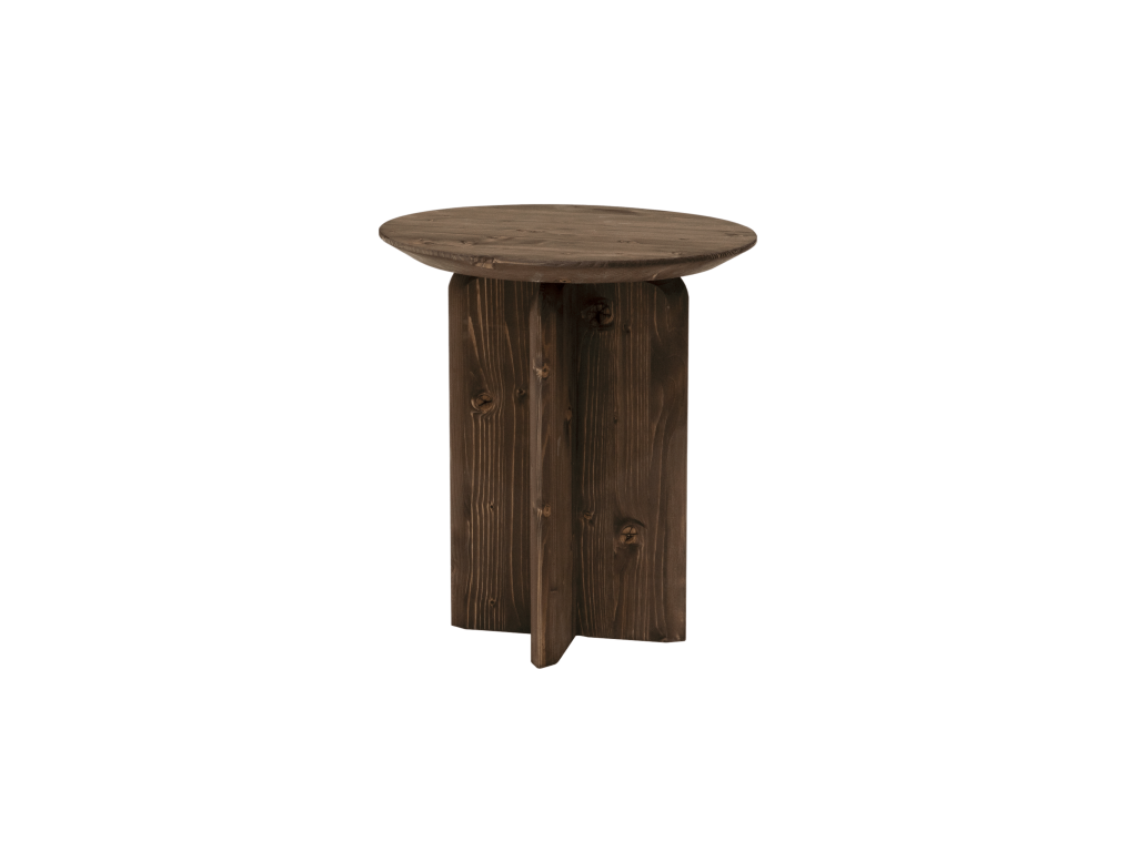 Table d'appoint marron - Bois de sapin, 50 x 45 cm