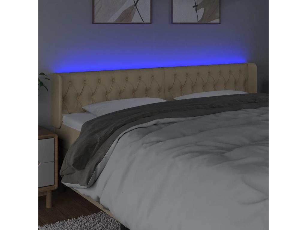 Tête de lit LED crème - 16 x 78/88 cm