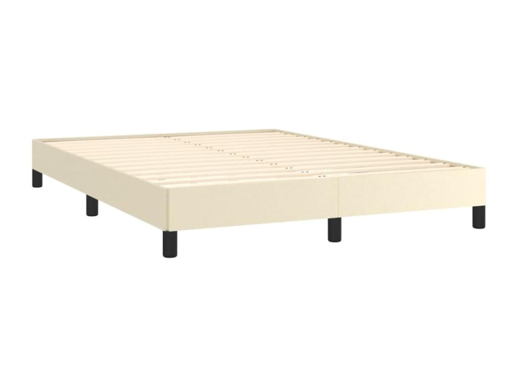Cadre de lit crème - Simili cuir, 140 x 200 cm