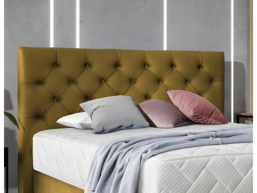 Lit Cuivre - Revêtement en velours, 160 x 200 cm