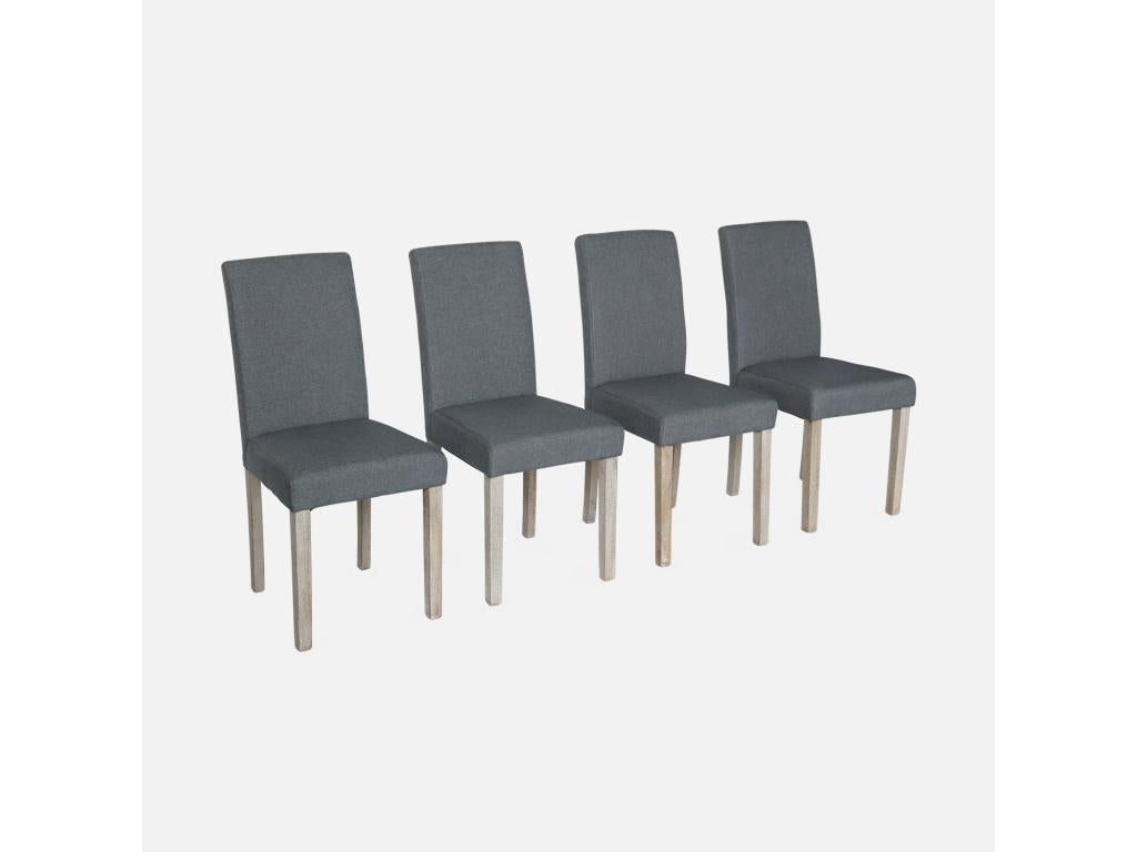 Ensemble de 4 chaises - Gris anthracite