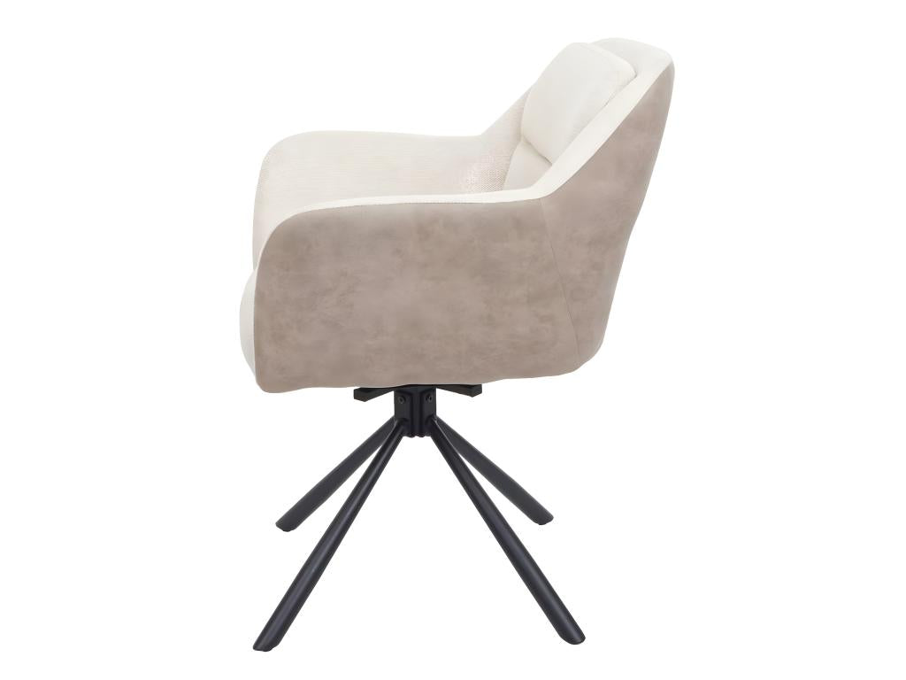 Ensemble de 6 chaises de salle à manger - Crème, similicuir