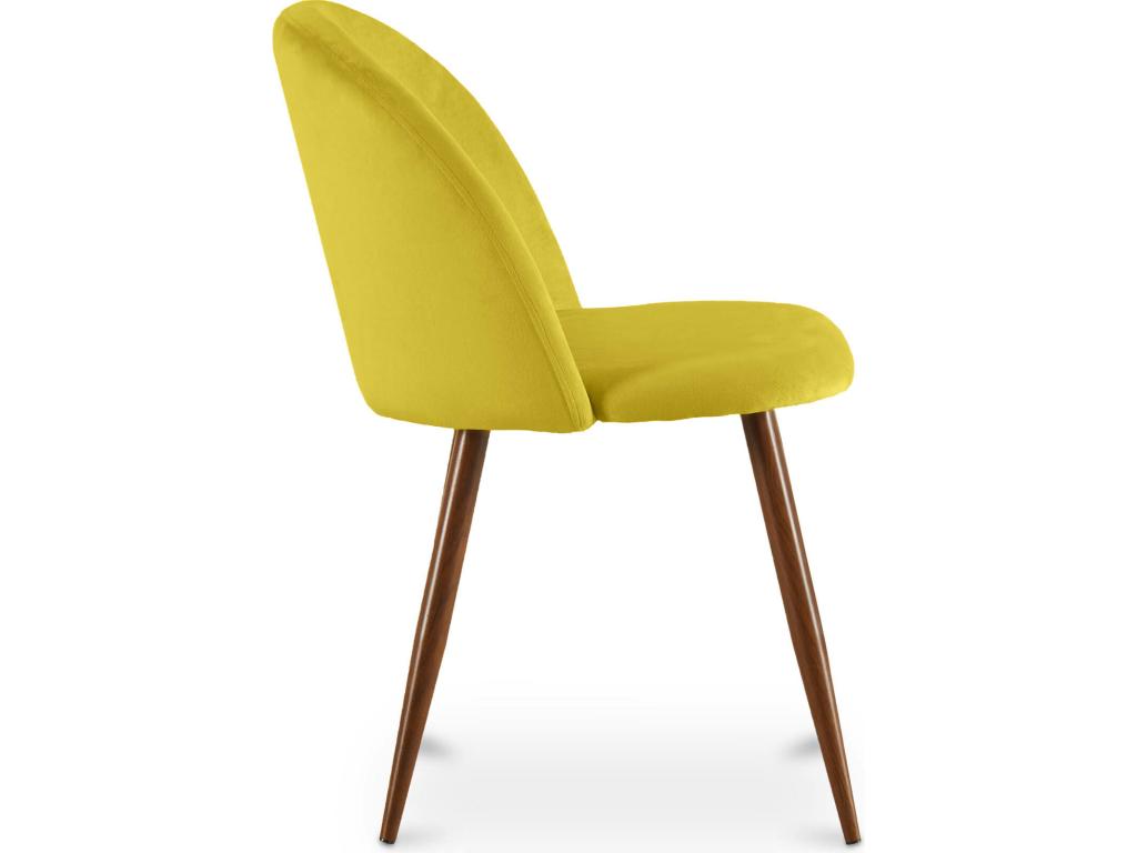 Fauteuil jaune - Revêtement en velours