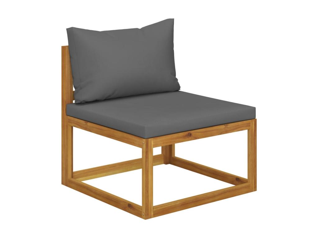 Ensemble de patio extérieur (6 pièces) - Gris, avec coussins