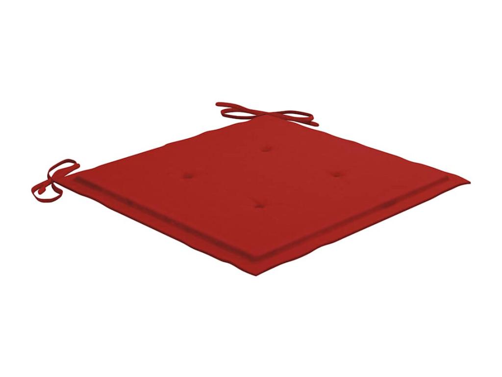 Ensemble de 4 chaises rouges avec coussins