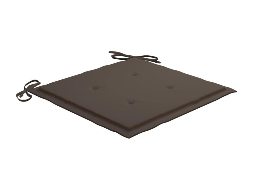 Ensemble de 2 chaises - Taupe, avec coussins