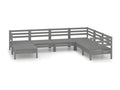 Ensemble de patio extérieur (7 pièces) - Gris, pin