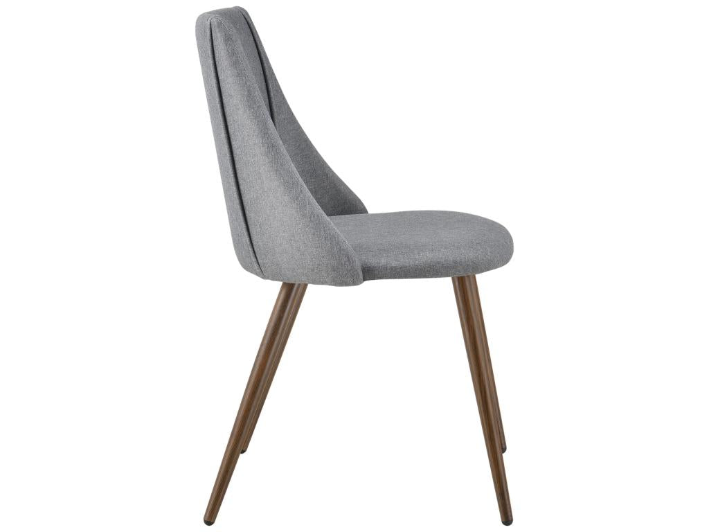 Ensemble de 2 chaises de salle à manger - Gris, métal, 83 x 50 x 53 cm