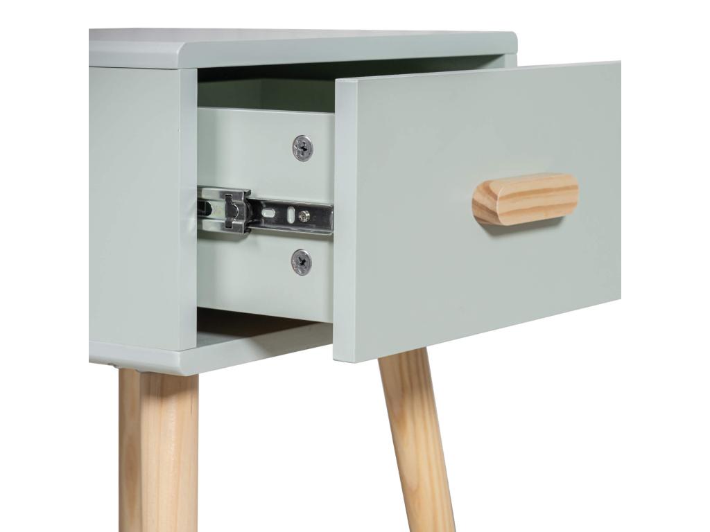 Table de chevet verte - 44 x 35 x 35