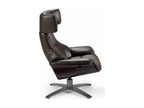 Fauteuil gris en cuir