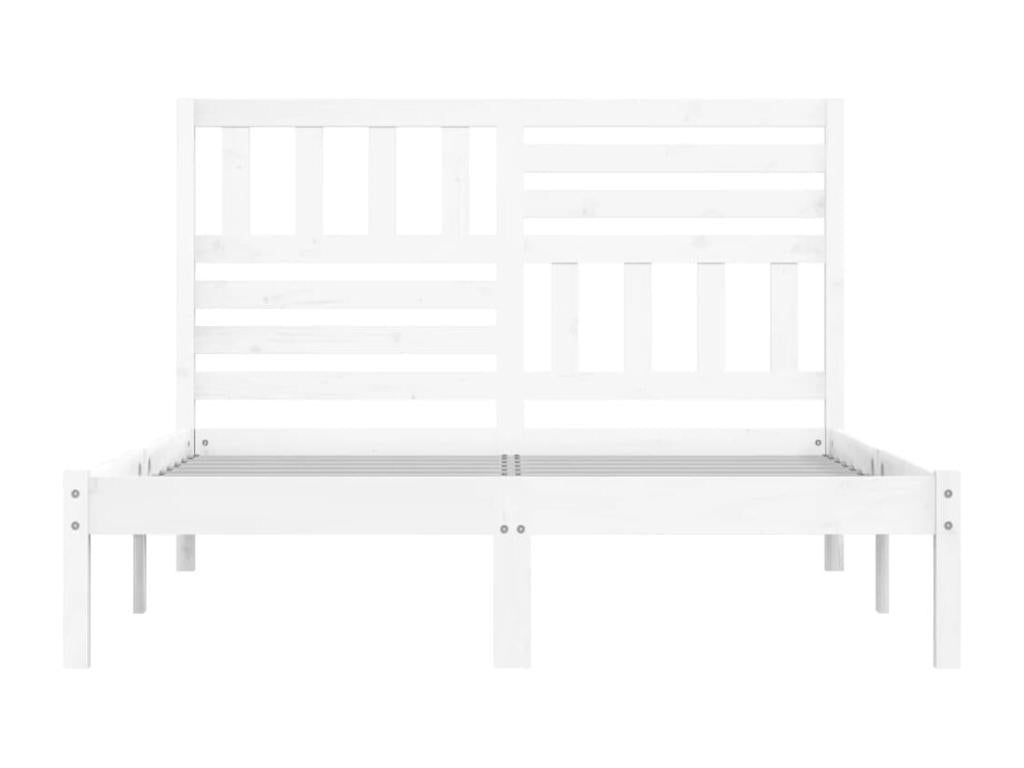 Cadre de lit blanc - Bois de pin, 120 x 200 cm