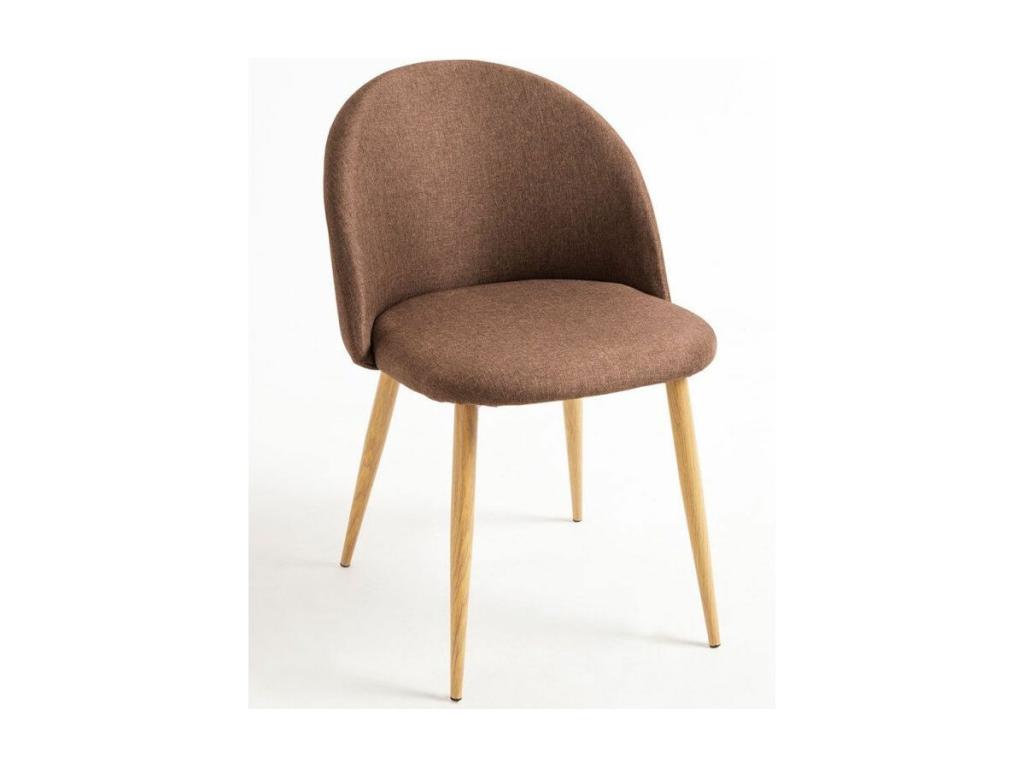 Ensemble de 2 chaises - Marron, Métal